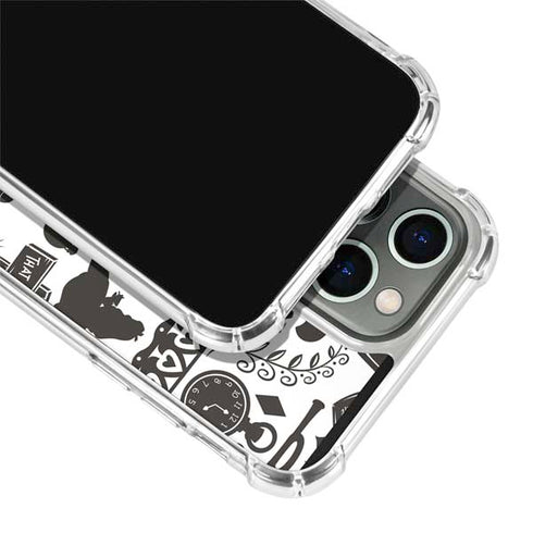 Disney Alice in Wonderland (animated) Silhouette Pattern iPhone 14 Pro Clear Case